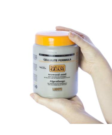 GUAM Anti Cellulite Hot Mud Seaweed Wrap - Original Formula | Slimming Body Wrap for Cellulite Removal and Skin Tightening | Thighs and Legs Inches Reduction Treatment - 1000g - Buy Online on GoSupps.com