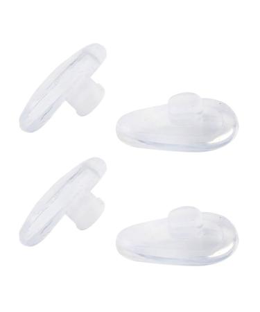 Lodokdre Soft Oval Silicone Nose Pad for Glasses (Transparent 10 Pairs)