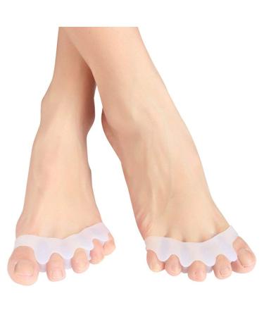 LME -CORRECTOR HALLUX VALGUS TOE SPRIZER Transparent 2x - ideal for summer - super soft thanks to soft gel silicone - satisfaction guarantee - BPA free - universal size white