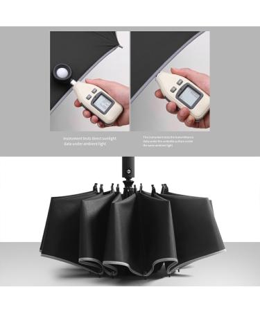 SUDNJIALQ Automatic Umbrella LED Flashlight Sun Rain Windproof Foldable Reverse with Reflective Stripe Trip Lady Business Travel Red - Buy Online on GoSupps.com