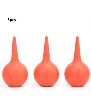 3Pcs 30ml Hand Bulb Ear Syringe for Ear Washing - Red | Laboratory Tool for Kids & Adults - Buy Online on GoSupps.com