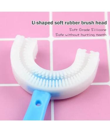 U-Shaped Children's Toothbrush (Blue, 9cm) - Ages 2-6 | Easy Clean for Kids - Buy Online on GoSupps.com