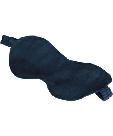 S VICTORY SYMBOL 100% Pure Linen Sleep Eye Mask Blindfold Set of 3 - Navy | Soft Lightweight Eye Blinder for Sleep & Travel - Buy Online on GoSupps.com