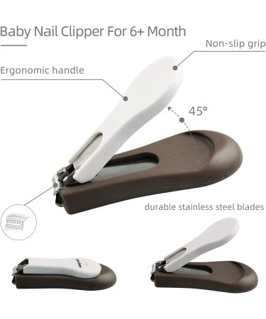 Baby Nail Clippers Set with Cute Case - Newborn Manicure Kit for New Mom Grooming Gift (Bronze+White) - Buy Online on GoSupps.com