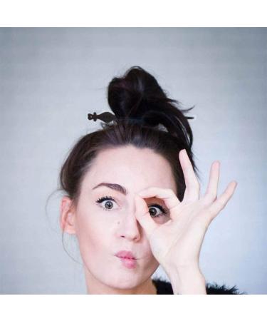 Vintage Chinese Hairpins Set - 6 Wooden Hair Clips & Sticks for Women and Girls - Elegant Black Hair Accessories - Buy Online on GoSupps.com