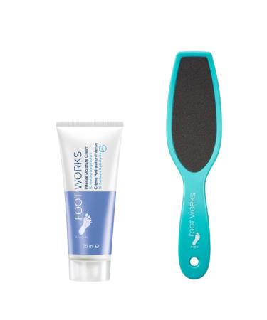 Hydrating Intense Moisture Cream for Feet 75ml with Rough Skin Exfoliating Foot Paddle