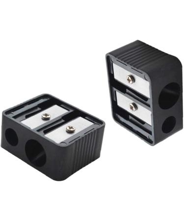 Dual-Pencil Sharpener Professional Cosmetic Sharpener Double Holes for Eyebrow Lip Liner Eye Pencil School Office Supplies Convenient - Buy Online on GoSupps.com