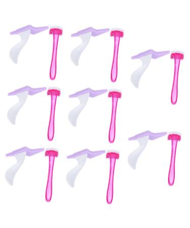 Frcolor 8 sets trim intimate area bikini-shamlone intimate shave template electrical women razor hand tools bikini hair cutter private Miss painless razor paragraph 7x3cmx8pcs different colors x 8 pieces