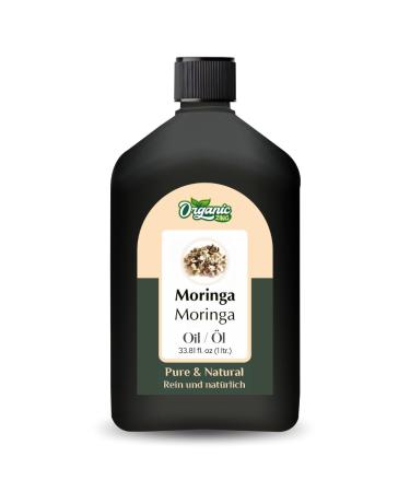 ORGANIC ZING Organic Zing Moringa (Moringa oleifera) Oil Pure & Natural for skin face hair care aromatherapy and massage 1000 ml
