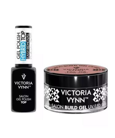 Victoria Vynn Premium UV/LED Gel Nail Polish Set Gel Top Coat without Sweat Layer & Strong Builder Gel Shiny Long-lasting 58ml