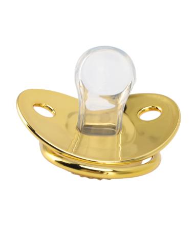 Soft Silicone Baby Pacifier for 6-18 Months - Bling Anti-Static Newborn Clips (Golden) - Buy Online on GoSupps.com