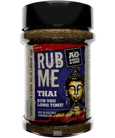 Angus & Oink Rub Me Thai Rub You Long Time BBQ Seasoning | Authentic Thai Flavors with Kaffir Lime Lemongrass Shrimp Chili | Perfect for Curries Noodles Wings & More | 185g - Buy Online on GoSupps.com