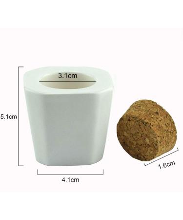 Uposao Porcelain Dappen Dish for Nail Art - 1 Piece with Lid | Ceramic Cork Cup for Acrylic Liquid Powder | Beauty Accessories & Styling Tool - Buy Online on GoSupps.com