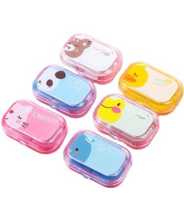 Miedeon contact lens container 4 pieces contact lens container contact lenses case portable travel contact lens container contact linens screw cap. Storage Travel set (multicolored)