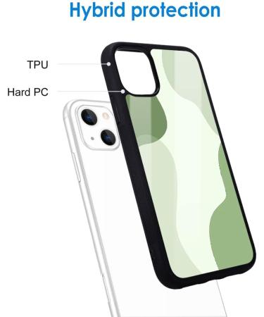 Idocolors Abstract Sage Green Phone Case Compatible with iPhone 15 Plus Aesthetic Durable Firm Protection Case Shockproof Dustproof Soft TPU Bumper Scratch Resistant Cover for iPhone 15 Plus iPhone 15 Plus Line - Buy Online on GoSupps.com