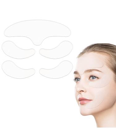 2023 UPDATED Anti Wrinkle Pads Reusable Face Forehead Wrinkle Patches Facial Line Filler Set 5 in 1 Smoothing Wrinkle Patches.