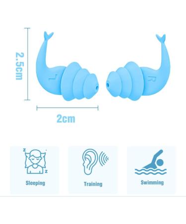 Ustnir Silicone Earplugs | Reusable & Waterproof Earplugs for Swimming Sleeping Studying & Work - Floating Design for Adults - Buy Online on GoSupps.com