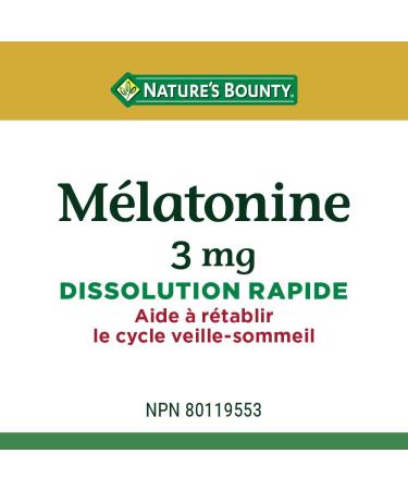 Nature's Bounty Melatonin Pills Supplement Helps Reset Body's Sleep Wake Cycle 3mg 120 Tablets - Buy Online on GoSupps.com