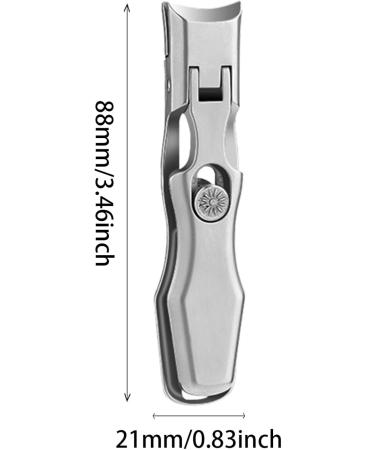 Nail Clippers with Catcher Wide Jaw Opening Anti Splash Nail Clippers Stainless Steel Nail Cutter with Sharp Curved Cutter and Storage Box for Men Women Nail Trimmer Beauty Supplies - Buy Online on GoSupps.com