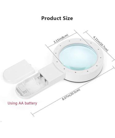 Magnifiers Magnifying Glass with Light 30X Handheld Large Magnifying Glass 12 Led Illuminated Lighted Magnifier Compatible with Macular Degeneration Seniors Reading Soldering in - Buy Online on GoSupps.com