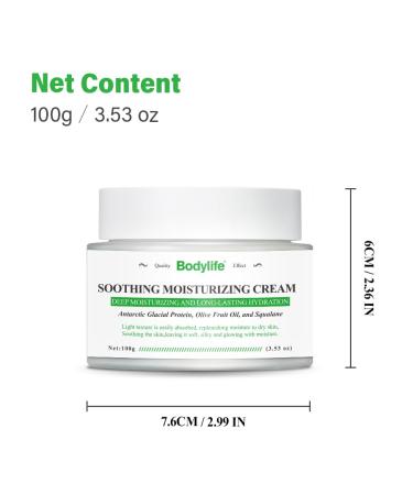 Bodylife Facial Cream for Redness Relief Soothing Face Moisturizer for Fragrance and Paraben Free 3.53 Oz - Buy Online on GoSupps.com