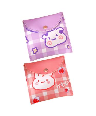 SEWOART Menstrual Pad Bag 2pcs Small Bag Organizer Handbag Storage Organizer Cosmetics Organizer Bag Panty Liners Bags Napkin Holder Napkin Pouch Travel Pockets Tampon Storage Bag Tampons