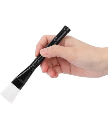 Fiber Hair Facial Mask Brush Cosmetic Brush Applicator for DIY Peel Mask with Serum Gel Mask (Black stem white hair brush) - Buy Online on GoSupps.com