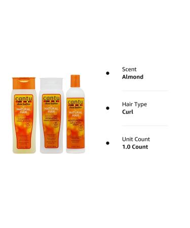 Cantu Shea Butter Natural Hair Care Set: Shampoo, Hydrating Conditioner, Curl Activator Cream - Buy Online on GoSupps.com