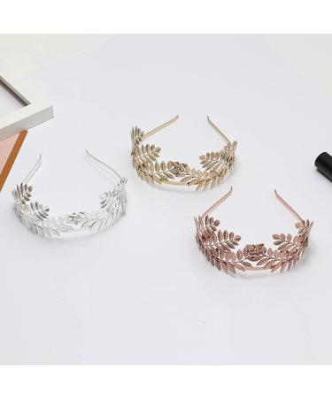 SOLUSTRE Baroque Leaf Hair Crown - Gold & Silver Laurel Wreath Headband for Costume Parties | Elegant Accessory - Buy Online on GoSupps.com