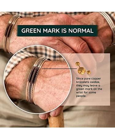 Juccini Copper Bracelet for Arthritis Pain Relief - High Gauge Pure Copper Bracelet for Men & Women - Chain Healer 1 pc - Buy Online on GoSupps.com