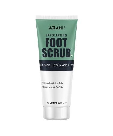 AZANI Unisex Exfoliating Foot Scrub Glycolic & Lactic Acid For Smooth Even Tone & Polished Skin Calluses Crack Heels Dry Skin 50gm 50 g (Pack of 1)