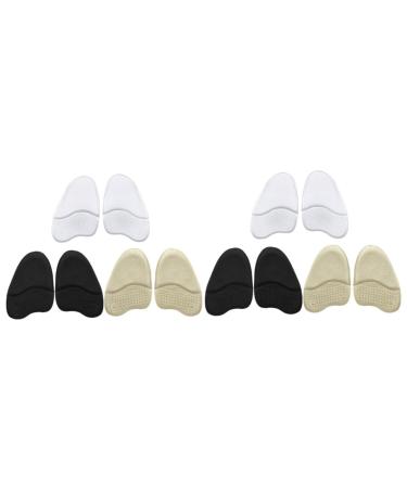 FOMIYES 6 Pairs Forefoot Pad Fore Foot Pad Cushion for Heels Women Adhesive Forefoot Sponge Half Insole Replaceable Metatarsal Pads Shoes Pads for Women Felt Suede High Heel Accessories