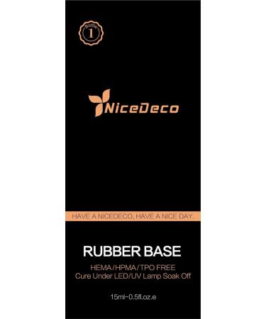 Nicedeco Rubber Base Gel Rosa 15ml - LED UV Soak Off Nail Gel for Manicure | Perfect for Nail Art - Buy Online on GoSupps.com