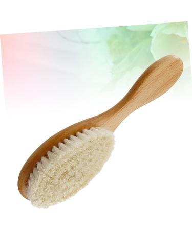 DOITOOL Natural Wooden Hair Teasing Comb | Baby Hair Brush Set for Newborns | Travel Friendly | Shower & Massage Brush | White 18x5cm - Buy Online on GoSupps.com