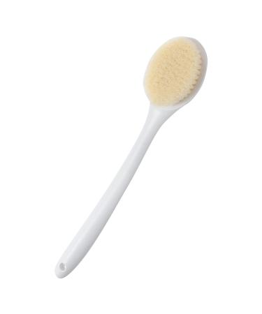 Bath Body Brush with Bent Handle & Soft Bristles Back Scrubber Off-White(Lenght:36 cm)