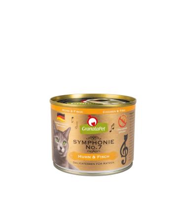 GranataPet Symphonie Cat Wet Food (6x200g No. 7 - Chicken and Fish) No. 7 - Chicken and Fish 1.2 kg (Pack of 1)