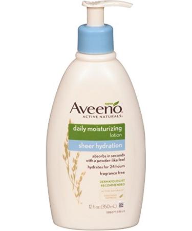 AVEENO Active Naturals Sheer Hydration Daily Moisturizing Lotion 12 oz (Pack of 2) 12 Fl Oz (Pack of 2)