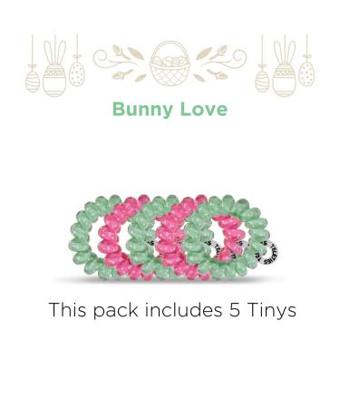 TELETIES Easter Collection Tiny Spiral Hair Coils - Bunny Love Ponytail Holder Hair Ties for Women - 5 Pack - Buy Online on GoSupps.com