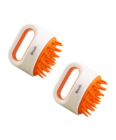Frcolor 2st Shampoo massage brush cleaning brush Health Slack Babyshampoo Head and head skin massage device Children's shampoo W scher Hair Bathing accessories wet and dry bathing brush shampoo brush 8x8x8.1cm Orange