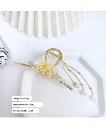claw clips hair claw shark clip Flower Tassel Grab Clip Girly Accessories Hairpin Antique Hairpin Alloy Large Shark Clip Hair Accessories Headdress 06 (Color : 4) - Buy Online on GoSupps.com