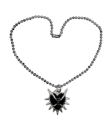 Oralgo's collarbone chain for women and girls love shape handmade thorn heart choker adjustable collarbone chain jewelry black
