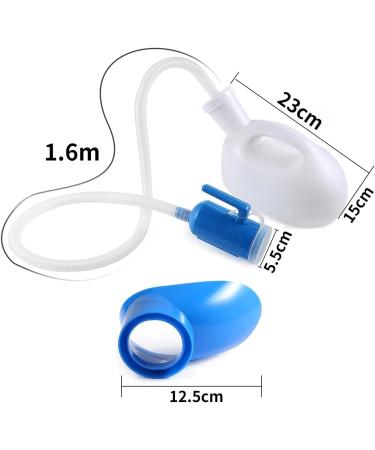 Urinal for Men Women 2000ML 2 in 1 Portable Urinal for Women Urine Bottle Female Urinals Hospital Camping Car Travel Bedside Emergency (blue) - Buy Online on GoSupps.com