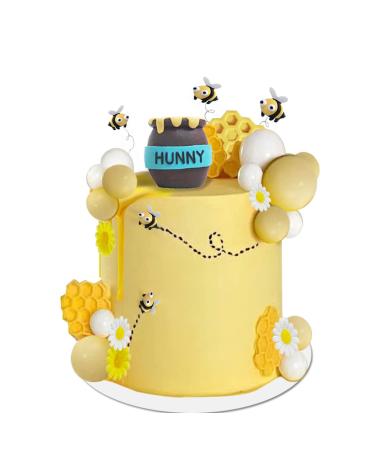 Honey Jar Cake Topper Honeycomb Cake Topper for Birthday Baby Shower Honeycomb+jar Set