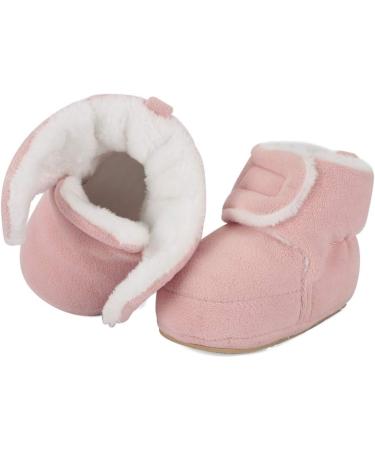 MASOCIO Baby Winter Booties | Soft Sole Anti-Slip First Walking Shoes | 6-12 Months | Pink - Buy Online on GoSupps.com