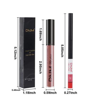 Nude Pink Matte Lip Liner and Lipstick Pencil Makeup Set with Brown Liquid Lipstick - Long Lasting Waterproof Formula - 0.21 Fl Oz (Pack of 2) - Buy Online on GoSupps.com