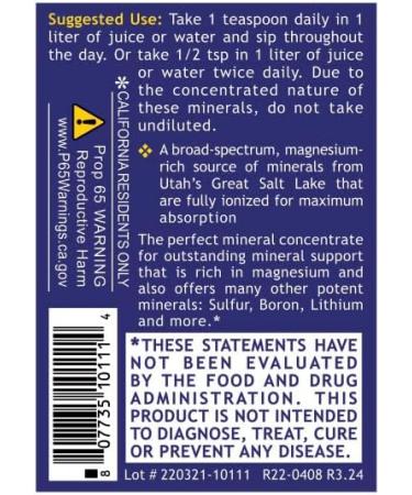Quantum Mag Liquid 8 FL OZ - Rich in Magnesium - Promotes Whole Body Mineral Health - From Utah's Great Salt Lake - Buy Online on GoSupps.com