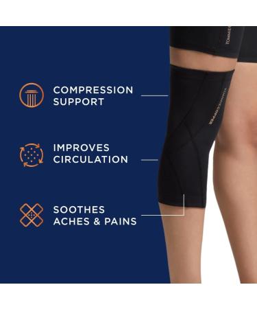 Tommie Copper Performance Compression Knee Sleeve | Knee Brace for Joint Support | Men & Women | X-Large Black with Tonal Stitch - International Shipping Available - Buy Online on GoSupps.com