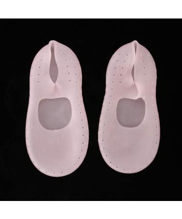 Moisturizing Silicone Gel Socks for Plantar Fasciitis Relief | Anti-Crack Foot Care Tool (L-Rosa) - Buy Online on GoSupps.com