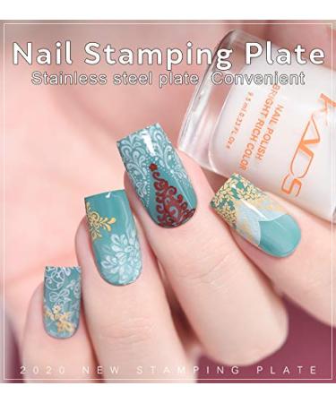 Shop Kads Christmas Nail Art Stamping Plates - Snowflakes Santa Socks & Tree Designs for DIY Decoration (CH023) - Buy Online on GoSupps.com