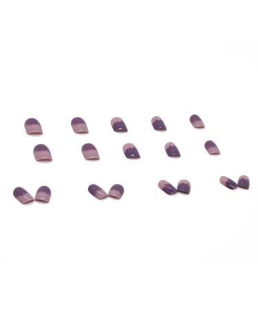 BABALAL Squoval Ombre Purple Fake Nails - Glossy Design for Women & Girls | P05 - Buy Online on GoSupps.com
